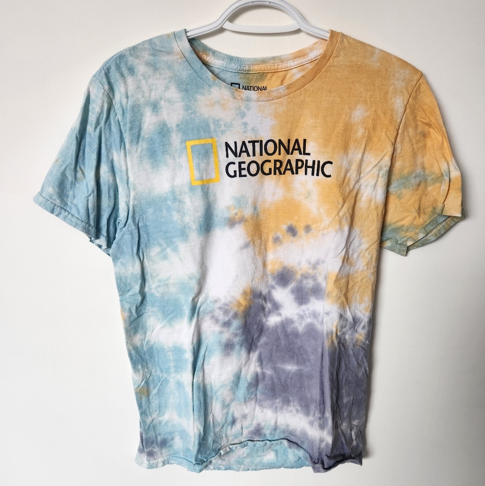 National Geographic graphic tie dye t-shirt